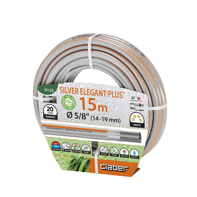 Шланг поливочный Claber Silver Elegant Plus 5/8