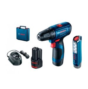 Дрель- шуруповерт аккум BOSCH GSR 120-LI + GLI 12V-300 (фонарь)