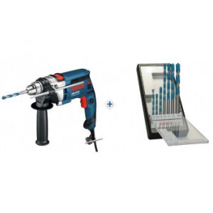 Ударная дрель Bosch GSB 16 RE + набор свёрл