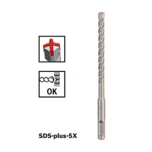 Сверло SDS-Plus BOSCH SDS plus-5X, 6x100x160 (set10 - цена указана за штуку)