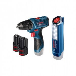 Аккумуляторная дрель-шуруповерт Bosch GSR 120-LI + GLI 12V-300 LI