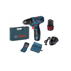 Аккумуляторная дрель-шуруповерт Bosch GSR 120-LI (2x1,5 А/ч) + набор бит + набор сверл
