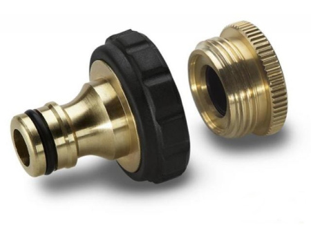 Штуцер латунный резьбовой G3/4'', G1/2'' с переходной муфтой, Karcher