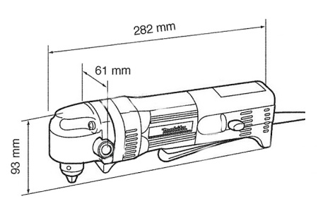 Дрель угловая MAKITA DA 3011 F