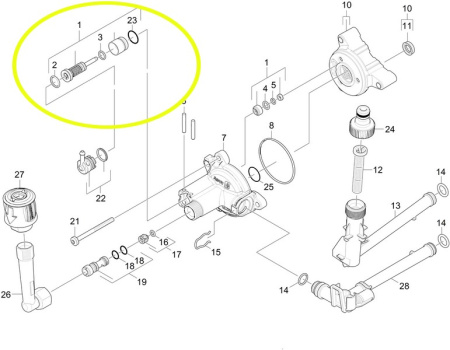 КЗЧ манометрического клапана, K6-K7