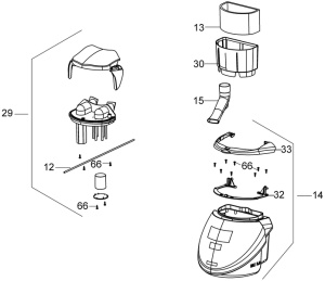 Набор поплавок заменитель SV 7 Karcher 6.402-117.0