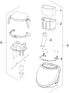 Емкость для аквафильтра паропылесосов Karcher SV в сборе