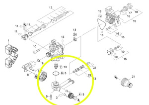Штуцер входной на водяное охлаждение, K3-K5, Karcher, 9.001-745.0