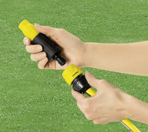 Коннектор для шланга с аквастопом 1/2'', 5/8'', 3/4'', Karcher