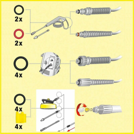 Комплект запасных колец круглого сечения, Karcher