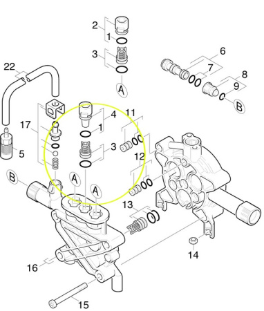 Комплект клапанов, 3 шт, Karcher, 2.884-873.0