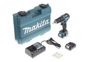 Аккумуляторная ударная дрель-шуруповерт MAKITA HP 332 DWAX1 в чем. + набор бит